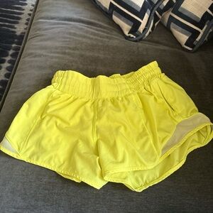 Yellow Women's Athletic Shorts